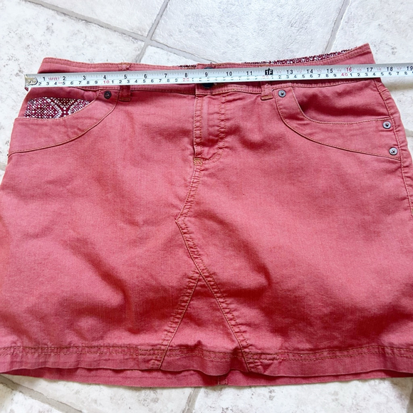 Sonoma Life + Style Orange Stretch Skort Size 10 Spring Summer - Picture 6 of 11